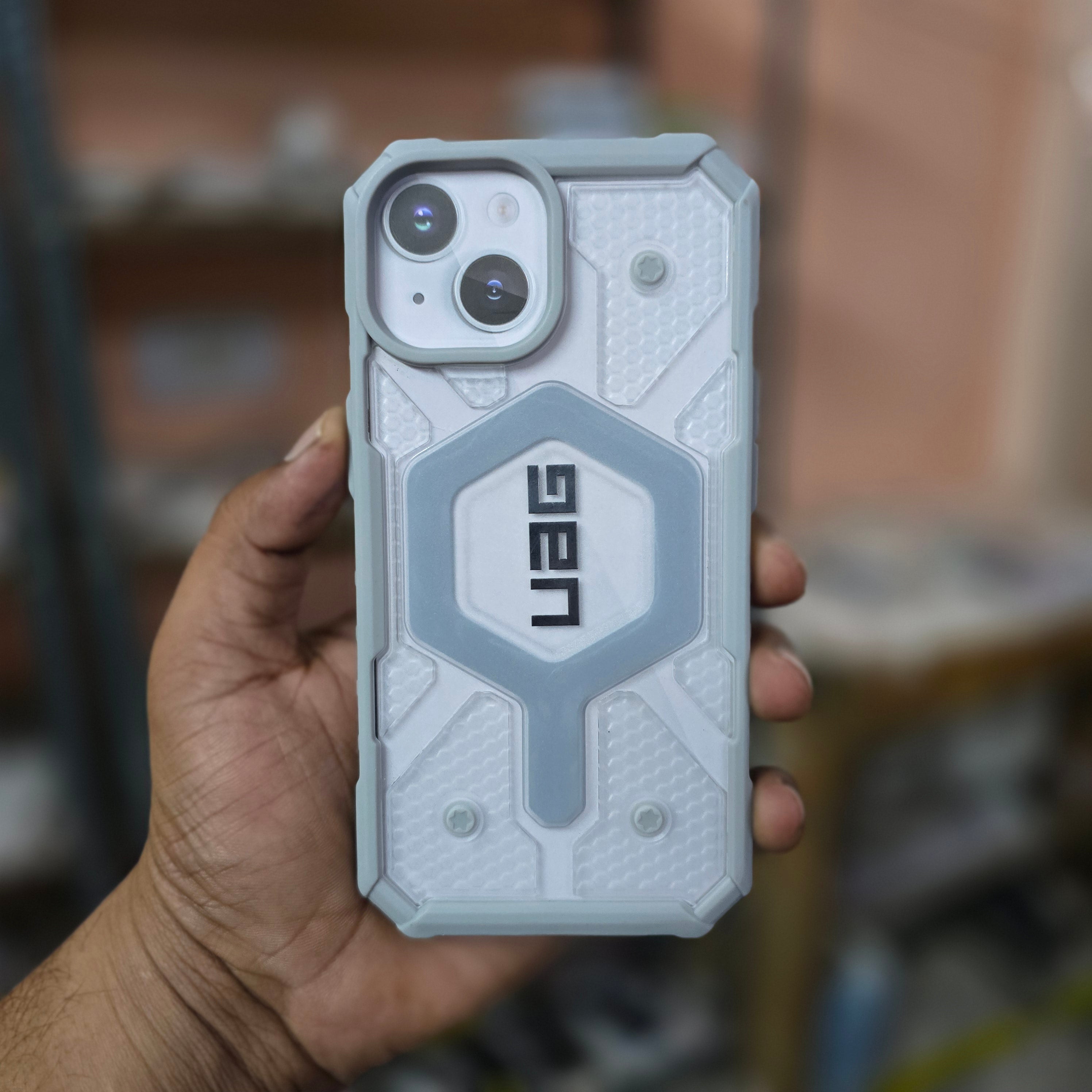 iPhone 13 UAG Pathfinder Magsafe Clear Case - Grey